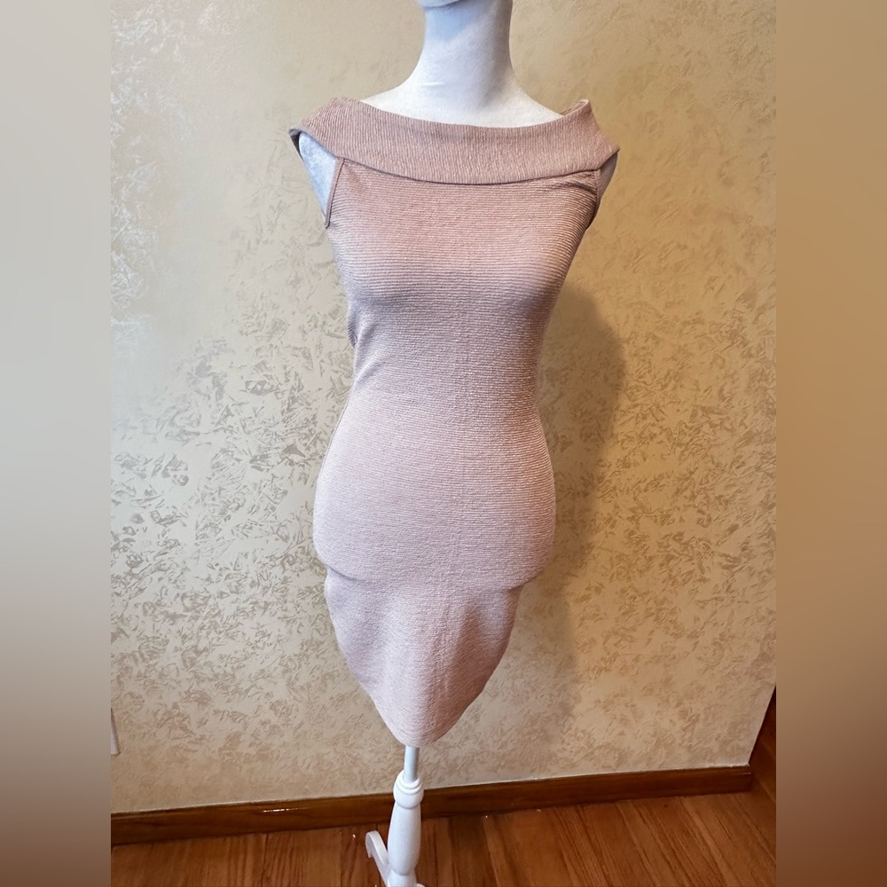 Elegant Pink Off-Shoulder Dress